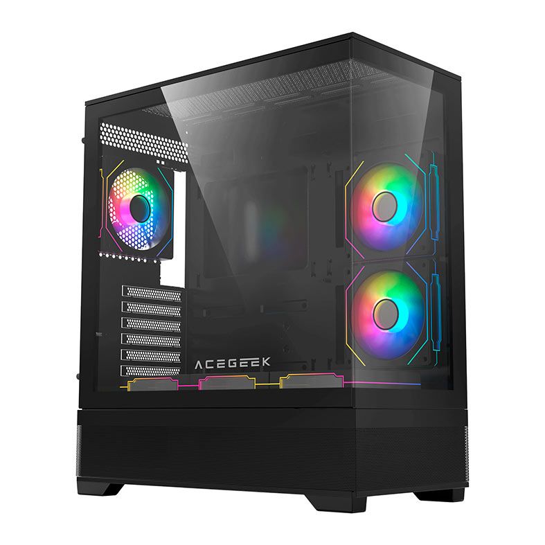 Gabinete Gamer Acegeek Cruiser L Mid Tower Lateral De Vidro Preto