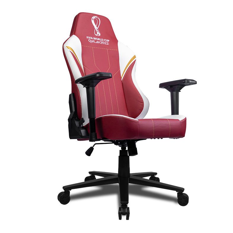 Cadeira Gamer Delux Copa Do Mundo Catar Dx Lx Vermelho E Branco