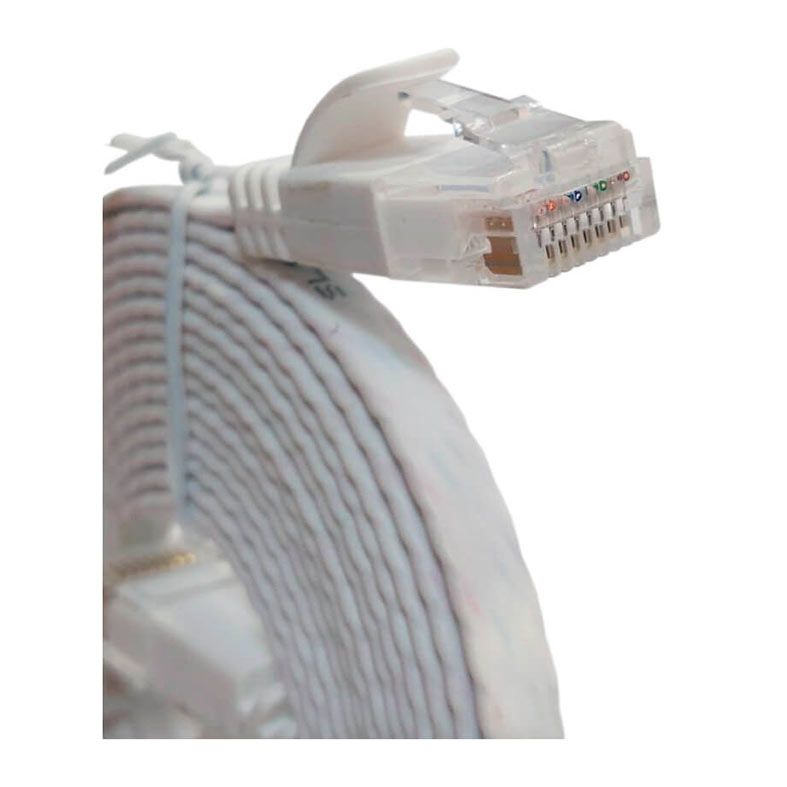 Cabo De Rede Flat Seccon Seclan Cat 6a 1 50m Branco CY DY 5128 FLAT