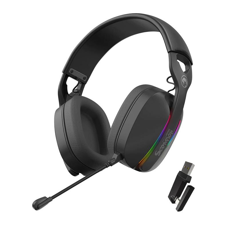 Headset Gamer Marvo Pulz 70W RGB Drivers 40mm Wireless Preto