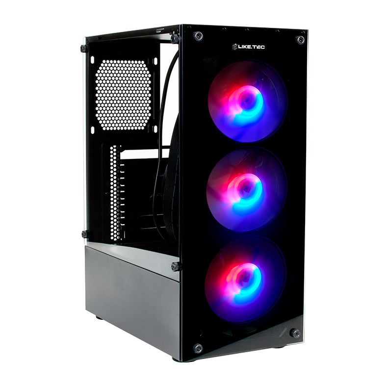 Gabinete Gamer Liketec Matrix Rgb Mid Tower Lateral De Vidro