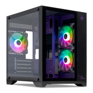 Gabinete Gamer Mancer CV100 Purple Edition ARGB Mid Tower Lateral De