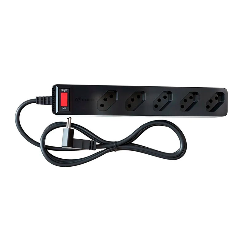 Filtro de Linha DPS Clamper iClamper Energia 5 Tomadas LCF, 1m, Preto, 023459 - miniatura 3