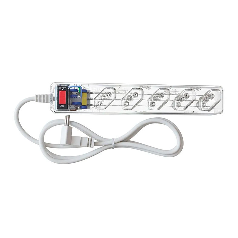 Filtro de Linha DPS Clamper iClamper Energia 5 Tomadas LCF, 1m, Transparente, 023460 - miniatura 3