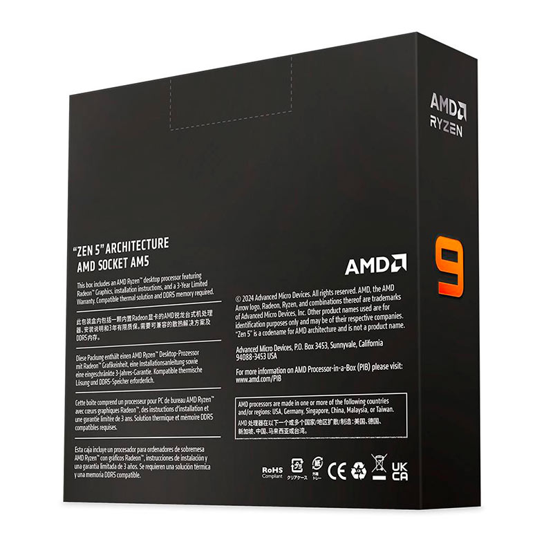 Processador AMD Ryzen 9 9950X, 16-Core, 32-Threads, 4.3GHz (5.7GHz Turbo), Cache 80MB, AM5, 100-100001277WOF - miniatura 5