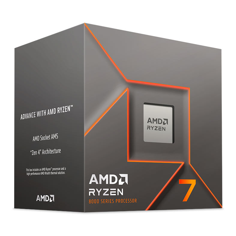 Processador AMD Ryzen 7 8700F, 8-Cores, 16-Threads, 4.1GHz (5.0GHz Turbo), Cache 16MB, AM5, 100-100001590BOX - miniatura 3