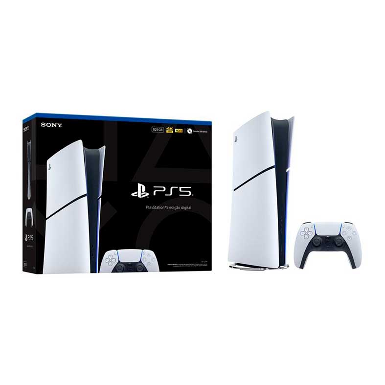 Console Sony Playstation 5, Edicao Digital, SSD 825GB, Com Controle Sem Fio DualSense, Branco, 1000049907