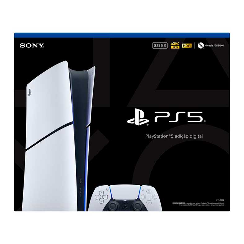Console Sony Playstation 5, Edicao Digital, SSD 825GB, Com Controle Sem Fio DualSense, Branco, 1000049907 - miniatura 5