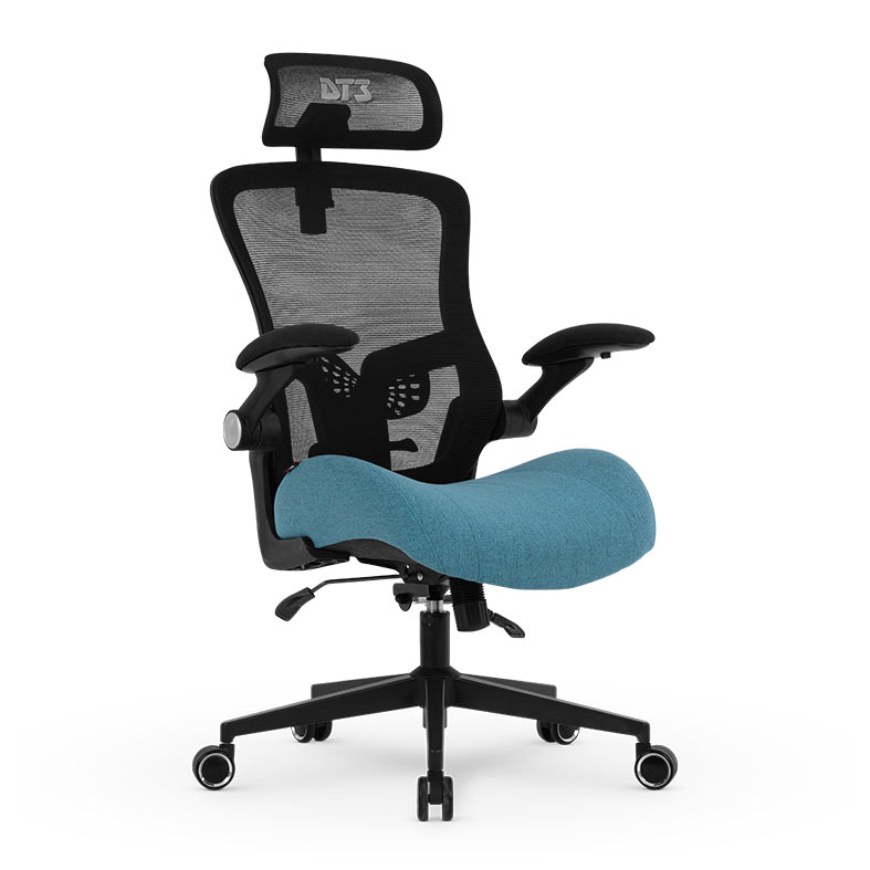 Cadeira Office DT3 Vita Super H, Preto e Azul, 14248-9 - miniatura 3