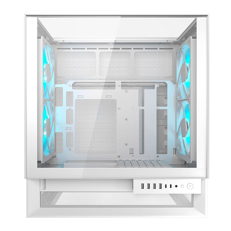 Gabinete Gamer Cougar OmnyX, RGB, Mid Tower, Lateral de Vidro, Com 4 Fans, Branco, 382WA30.0002 - miniatura 5