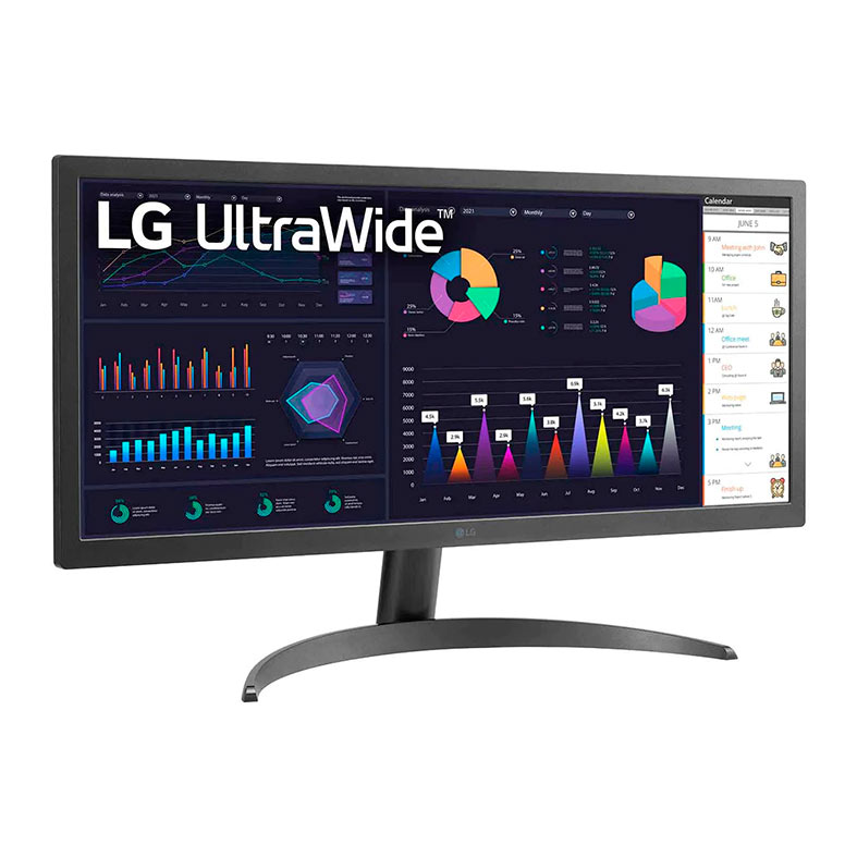 Monitor LG 26WQ500-B, 26 Pol. IPS, WFHD, 1ms, 75Hz, Freesync, HDMI, 26WQ500-B - miniatura 4