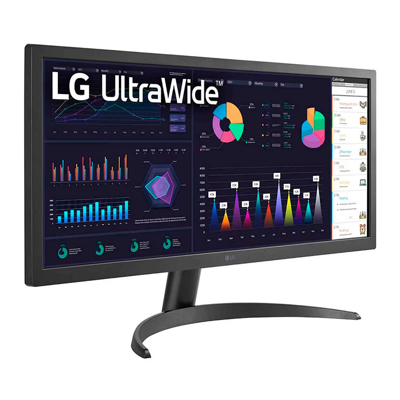 Monitor LG 26WQ500-B, 26 Pol. IPS, WFHD, 1ms, 75Hz, Freesync, HDMI, 26WQ500-B - miniatura 3