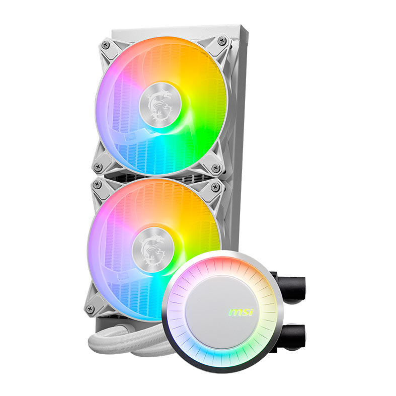 Water Cooler MSI MAG Coreliquid E240, ARGB, 240mm, Branco, 306-7ZW5E27-C24 - miniatura 3