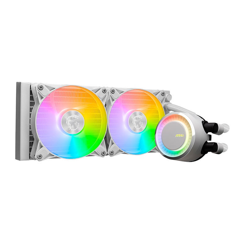 Water Cooler MSI MAG Coreliquid E240, ARGB, 240mm, Branco, 306-7ZW5E27-C24 - imagem 1
