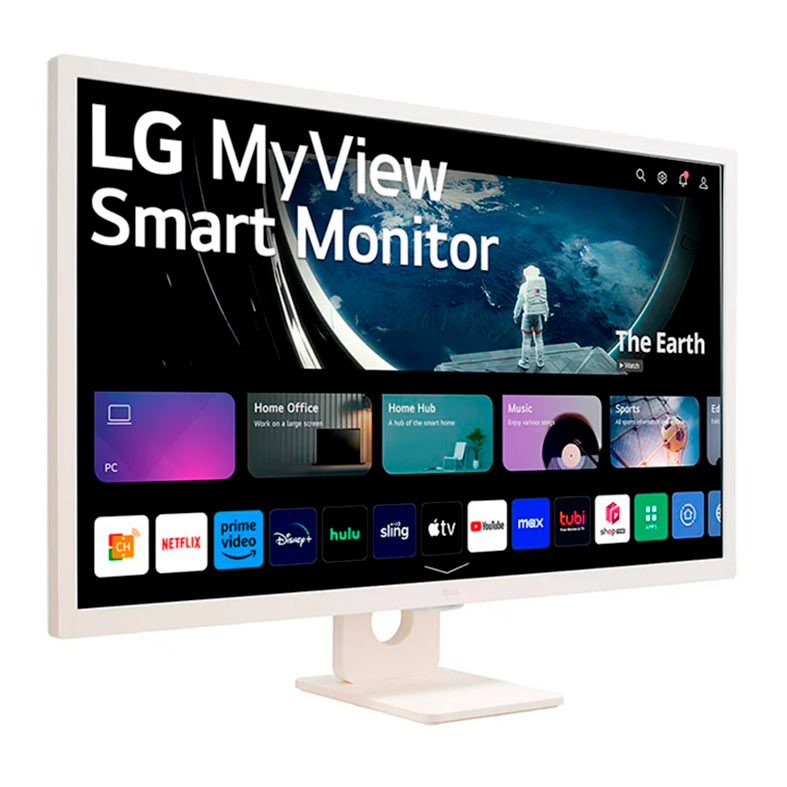 Monitor LG Smart 32SR50F, 32 Pol, IPS, FHD, 8ms, 60Hz, HDMI/USB, Branco, 32SR50F-W.AWZM - miniatura 3