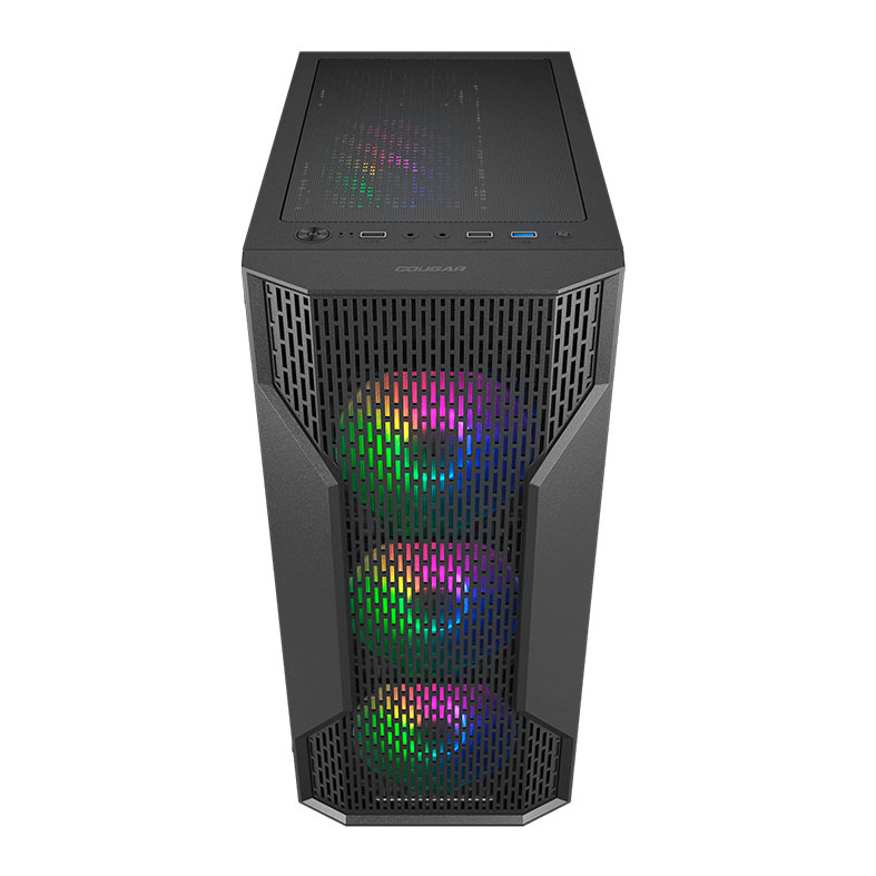 Gabinete Gamer Cougar MX110, RGB, Mid Tower, Lateral de Vidro, Com 4 Fans, Preto, 382BD20.0001 - miniatura 6