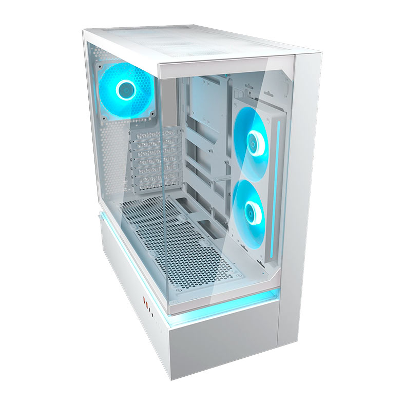 Gabinete Gamer Cougar CFV235, ARGB, Mid-Tower, Lateral de Vidro, Com 2 Fans, Branco, 382DA40.0002 - miniatura 3