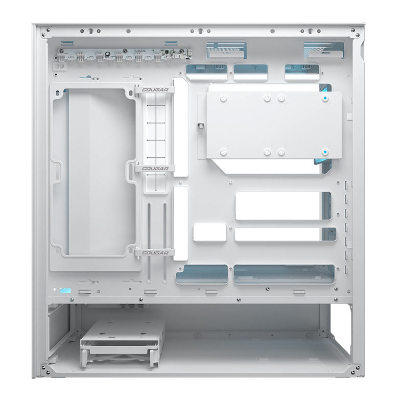 Gabinete Gamer Cougar CFV235 Mesh, RGB, Mid Tower, Lateral de Vidro, Com 3 Fans, Branco, 382DA40.0006 - miniatura 6