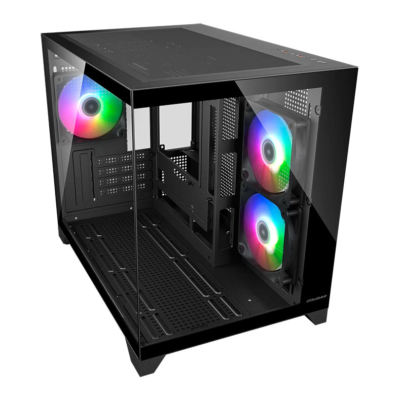 Gabinete Gamer Cougar FV150 Mini, RGB, Mini-Tower, Lateral de Vidro, Com 3 Fans, Preto, 382QA60.0001 - miniatura 3
