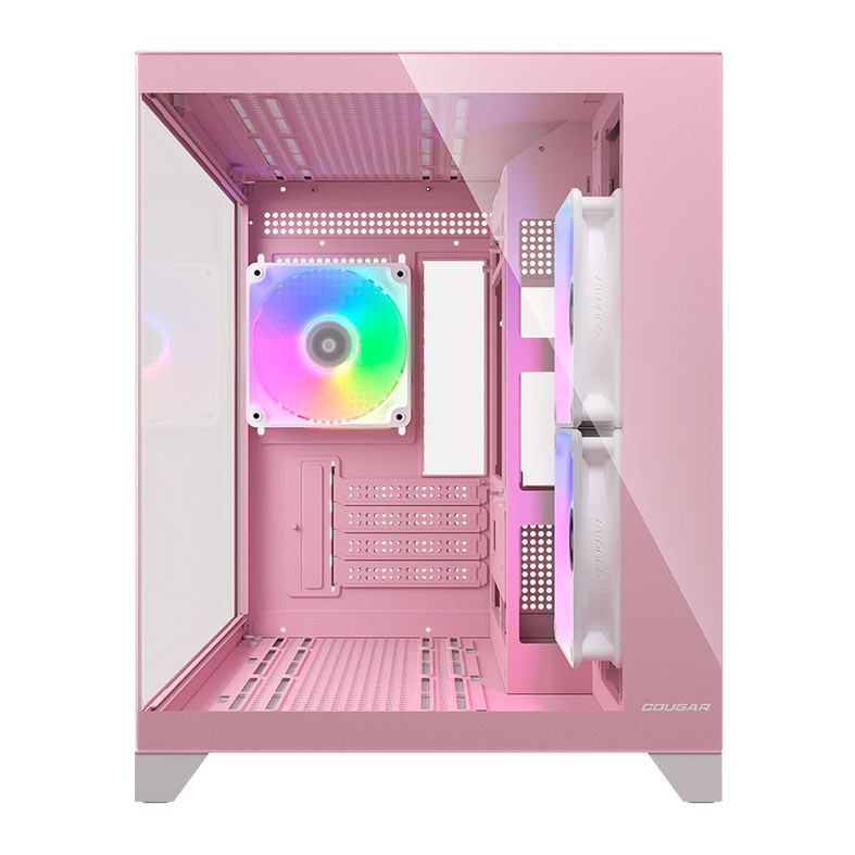 Gabinete Gamer Cougar FV150 Mini, RGB, Mini-Tower, Lateral de Vidro, Com 3 Fans, Rosa, 382QA60.0004 - miniatura 4