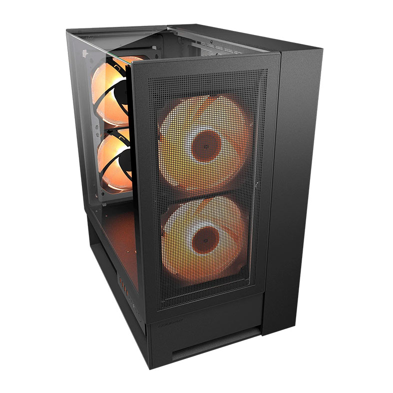 Gabinete Gamer Cougar OmnyX, RGB, Mid Tower, Lateral de Vidro, Com 4 Fans, Preto, 382WA30.0001 - miniatura 3