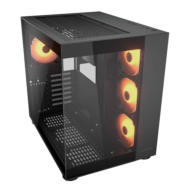 Gabinete Gamer Cougar FV150, RGB, Mid-Tower, Lateral de Vidro, Com 4 Fans, Preto, 385KA10.0001 - miniatura 3