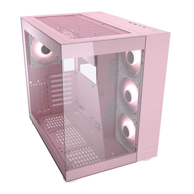Gabinete Gamer Cougar FV150, RGB, Mid-Tower, Lateral de Vidro, Com 4 Fans, Rosa, 385KA10.0005 - miniatura 3