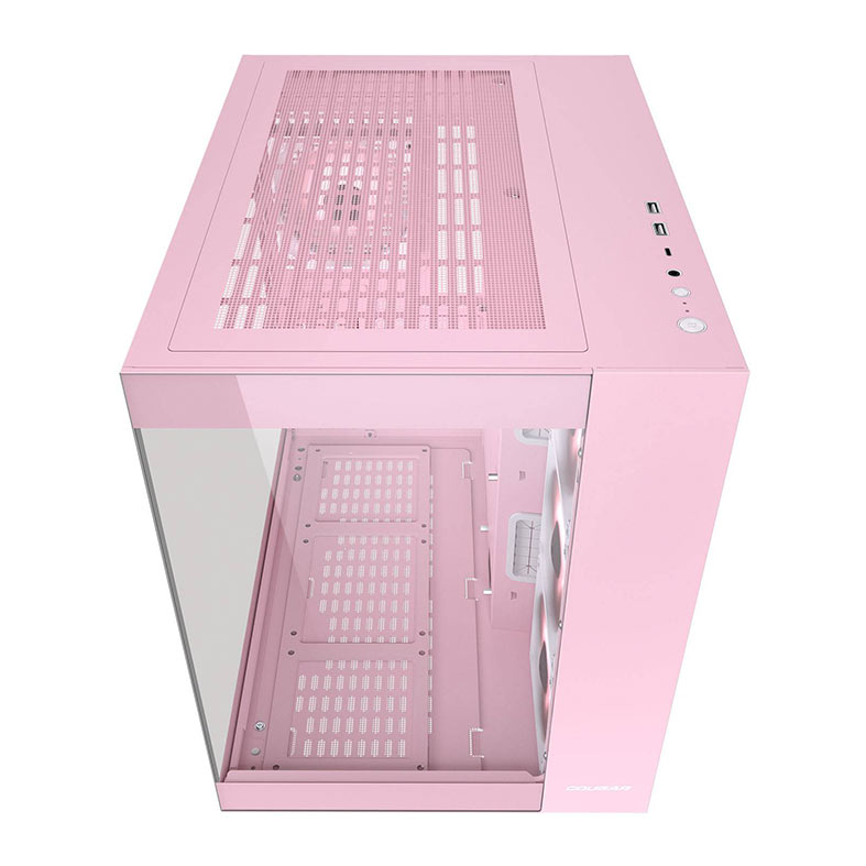 Gabinete Gamer Cougar FV150, RGB, Mid-Tower, Lateral de Vidro, Com 4 Fans, Rosa, 385KA10.0005 - miniatura 5