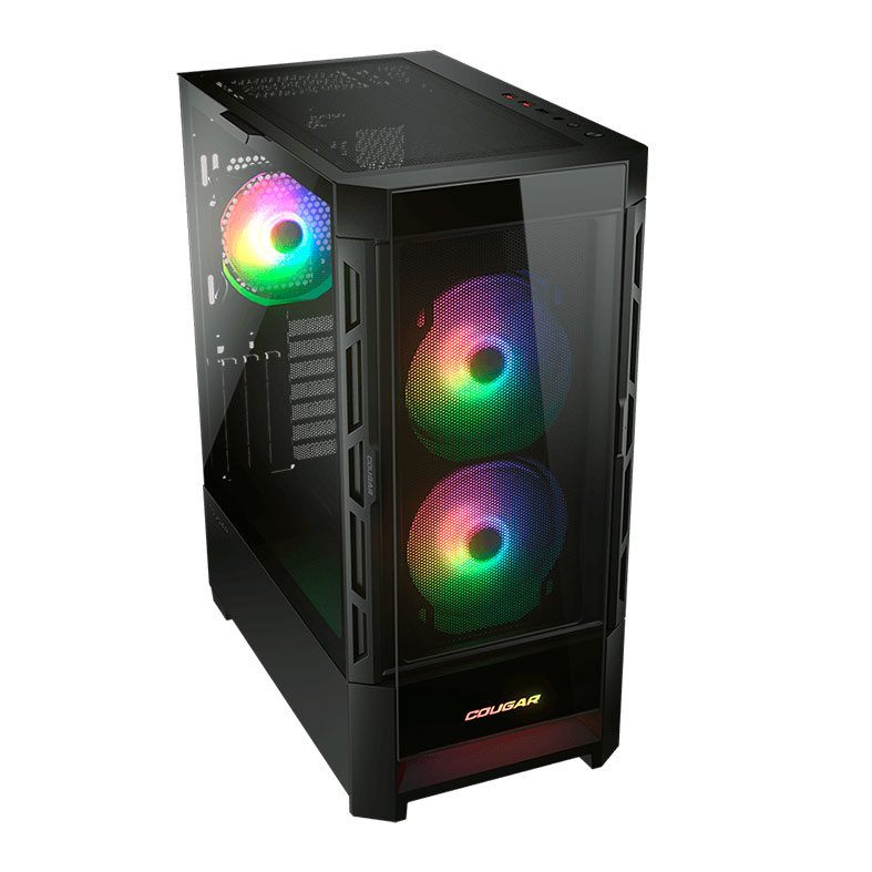 Gabinete Gamer Cougar Duoface RGB, Mid-Tower, Lateral de Vidro, Com 3 Fans, Preto, 385ZD10.0001 - miniatura 3