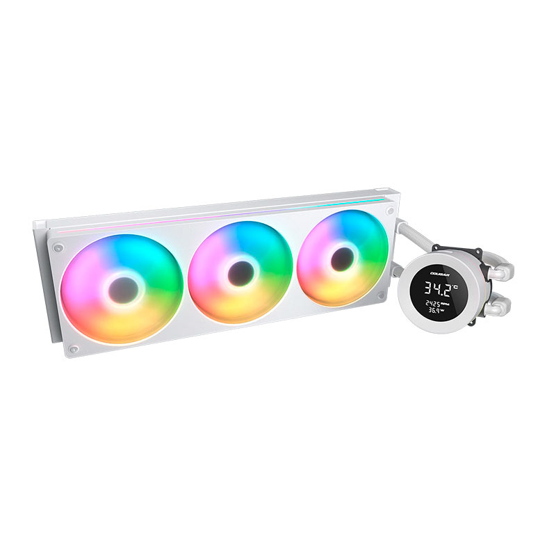 Water Cooler Cougar Poseidon Vistek, ARGB, 360mm, Branco, 3MPVA360.0002 - imagem 1