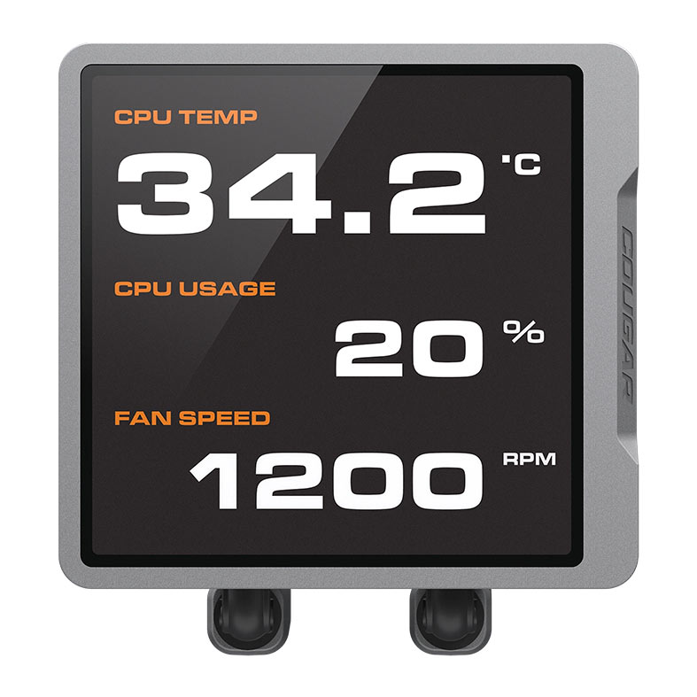 Water Cooler Cougar Poseidon Vistek Pro, ARGB, 360mm, Tela LCD de 3.95" Integrada, Preto, 3MPVP360.0001 - miniatura 5