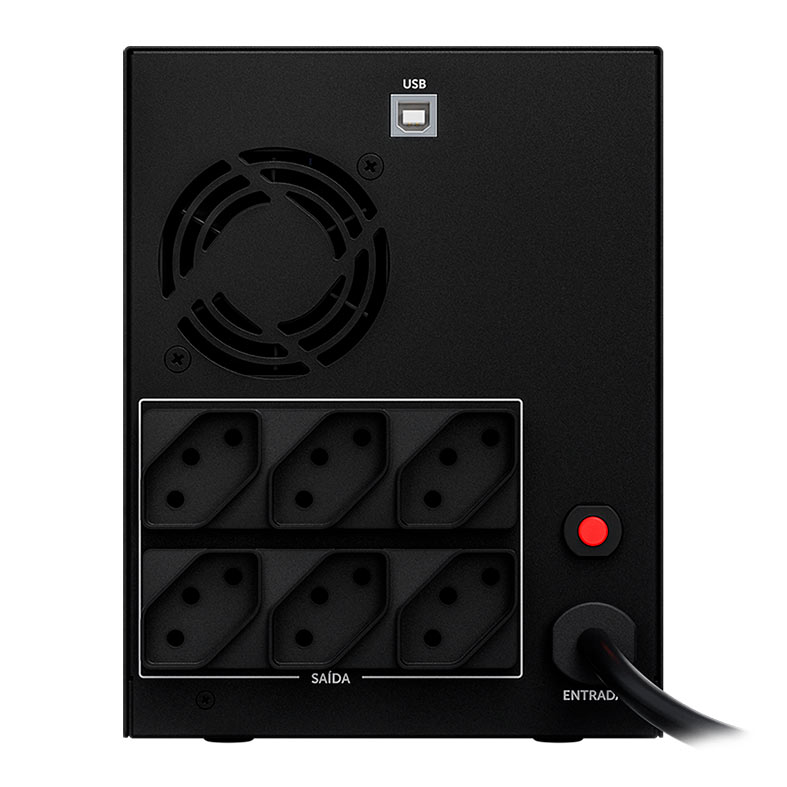 Nobreak Gamer Intelbras, RGB, 1000VA/700W Senoidal, Bivolt, Preto, 4820120 - miniatura 6