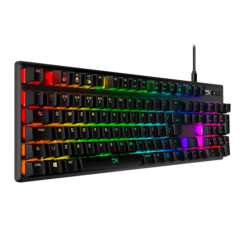 Teclado Mecanico Gamer HyperX Alloy Origins, RGB, ABNT2, Switch Red, Preto, 4P4F6A2AC4 - miniatura 3