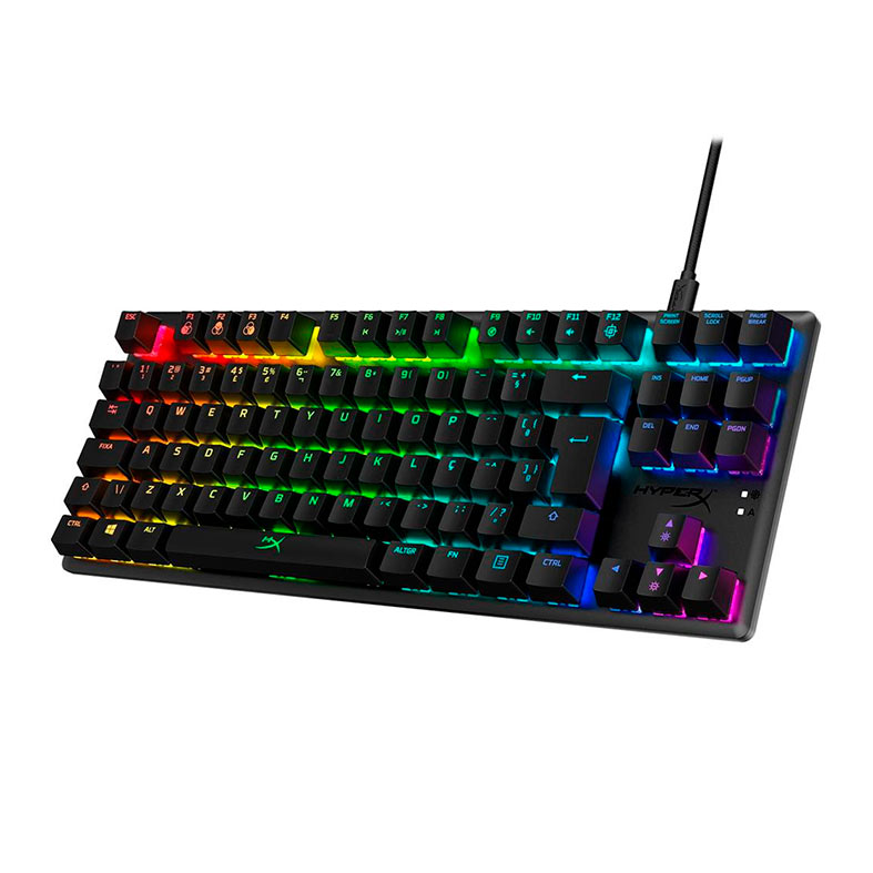 Teclado Mecanico Gamer HyperX Alloy Origins Core, RGB, ABNT2, Tenkeyless, Switch Red, Preto, 4P5P3A2AC4 - miniatura 4