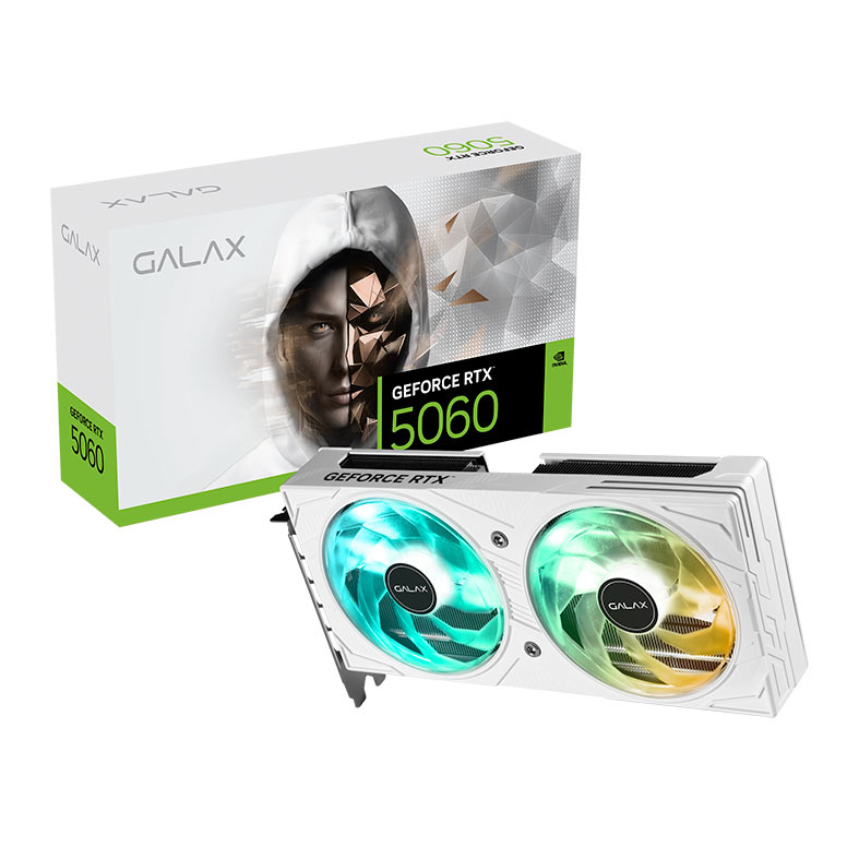 Placa de Video Galax GeForce RTX 5060 EX 1-Click OC White, 8GB, GDDR7, 128-bit, 56NSN8MDDBBS - miniatura 3
