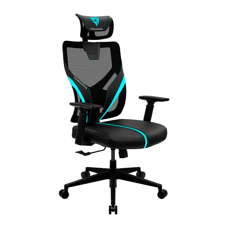 Cadeira Gamer ThunderX3 YAMA1 Ergonomica, Preto e Cyan, 69674 - miniatura 3