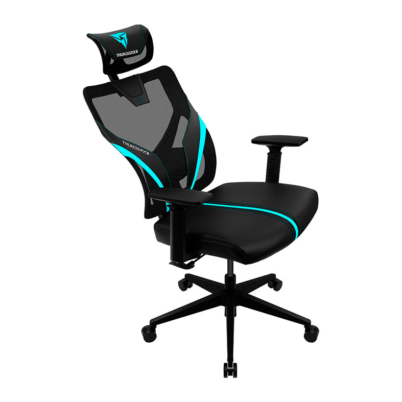 Cadeira Gamer ThunderX3 YAMA1 Ergonomica, Preto e Cyan, 69674 - miniatura 5
