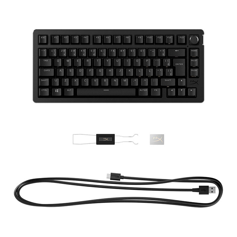 Teclado Mecanico HyperX Alloy Rise, RGB, 75%, Switch Linear, Preto, 7G7A4AA-AC4 - miniatura 6