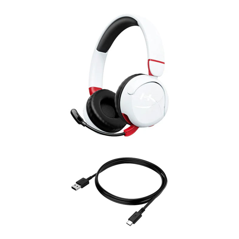 Headset Gamer HyperX Cloud Mini, Bluetooth, Drivers 30mm, Branco/Preto/Vermelho, 7G8F2AA - miniatura 9