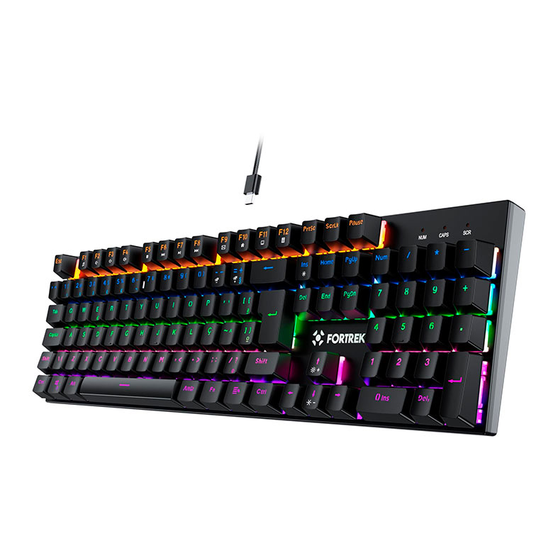 Teclado Mecanico Fortrek Gravity 100, Rainbow, Switch Outemu Vermelho, Preto, 84138 - miniatura 4