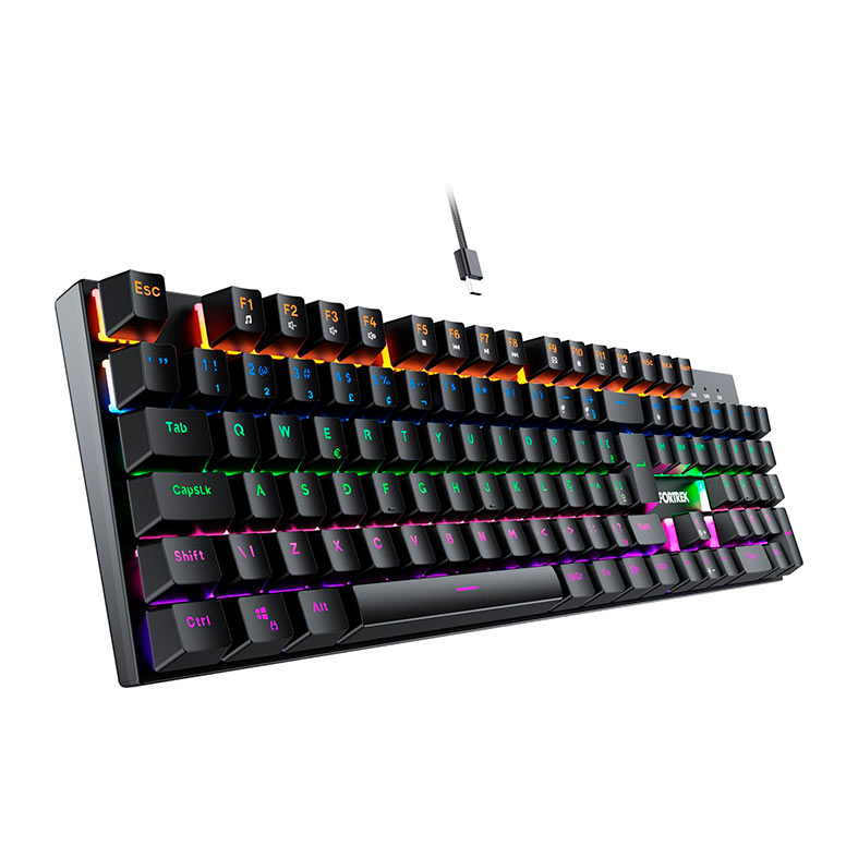 Teclado Mecanico Fortrek Gravity 100, Rainbow, Switch Outemu Vermelho, Preto, 84138 - miniatura 3