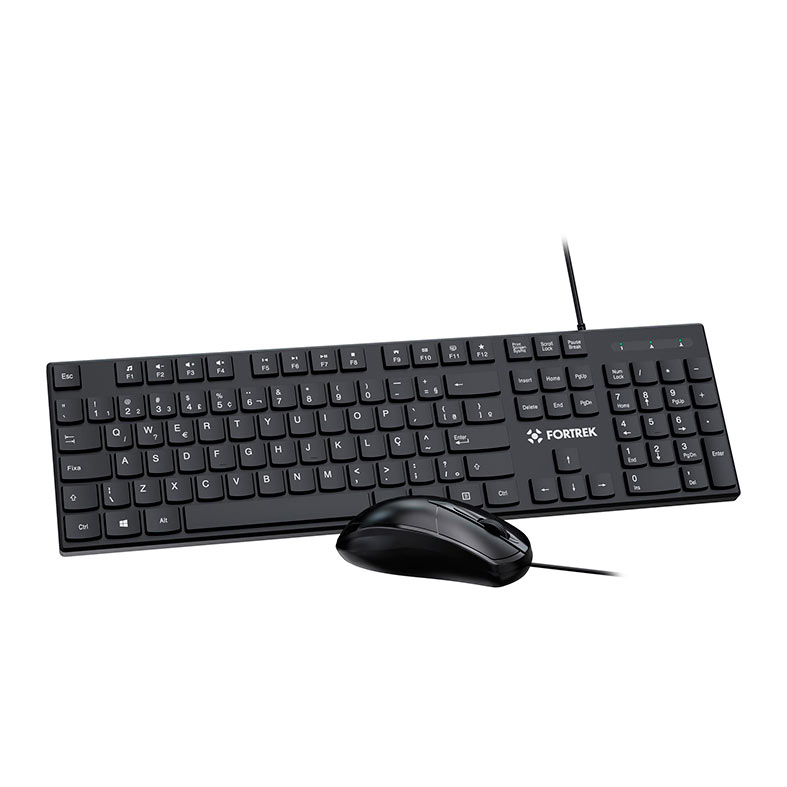 Kit Teclado e Mouse Fortrek C13, 1200 DPI, ABNT2, USB, Preto, 84936 - miniatura 3