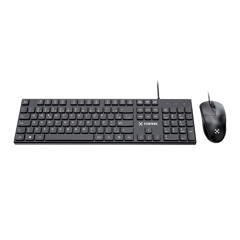 Kit Teclado e Mouse Fortrek C13, 1200 DPI, ABNT2, USB, Preto, 84936 - miniatura 8