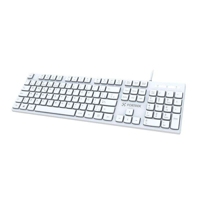 Teclado Membrana Fortrek K15, ABNT2, USB, Branco, 84953 - miniatura 5