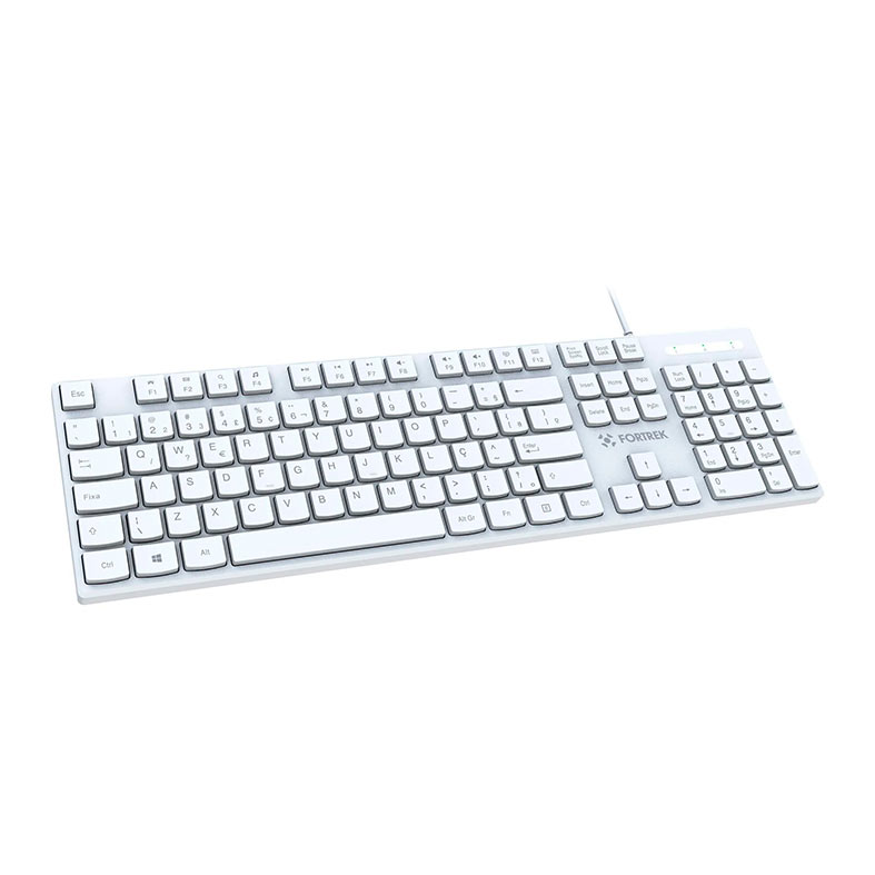 Teclado Membrana Fortrek K15, ABNT2, USB, Branco, 84953 - miniatura 3