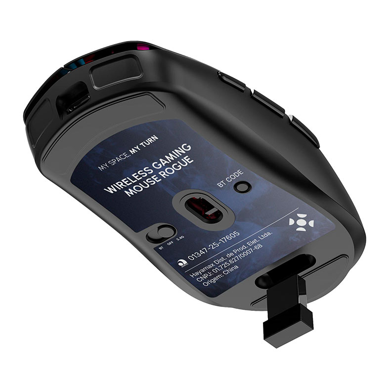 Mouse Gamer Fortrek Rogue, RGB, 16000DPI, 6 Botoes, Wireless, Preto, 85030 - miniatura 4
