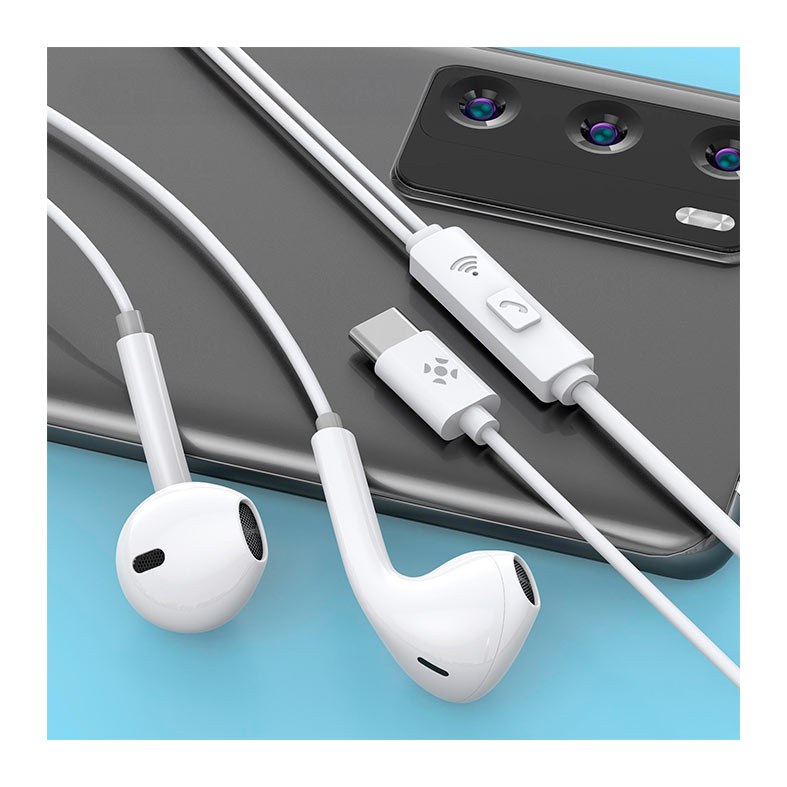 Fone de Ouvido Fortrek EB210, Tipo-C, Branco, 85974 - miniatura 3