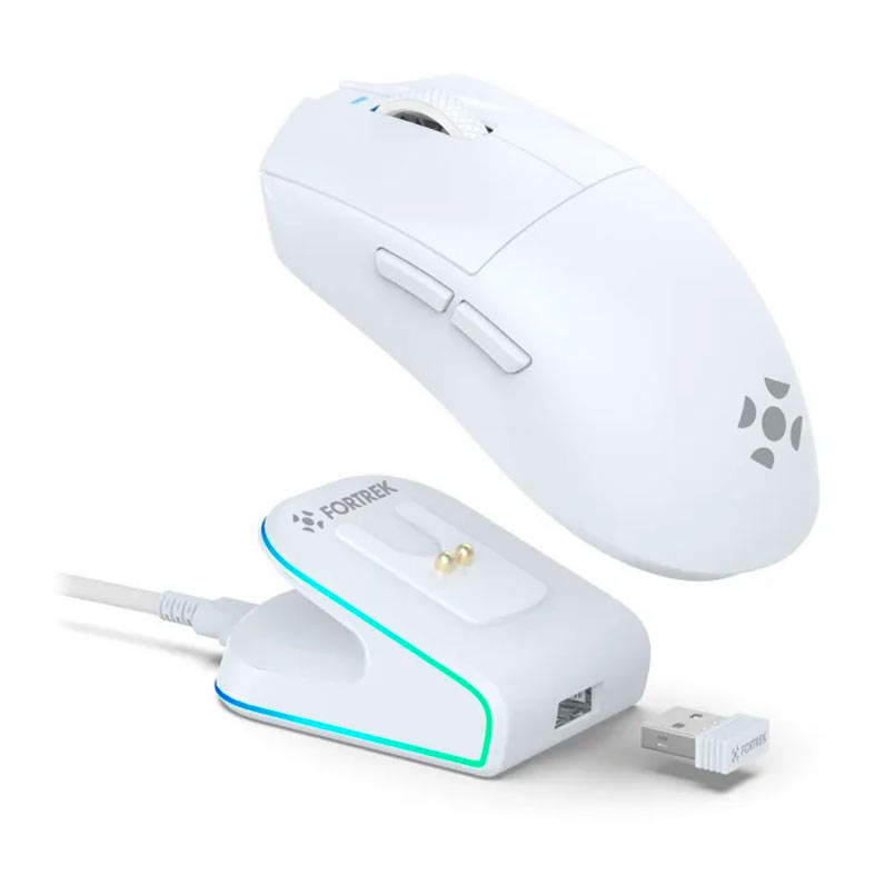 Mouse Gamer Fortrek Loyal, 24000DPI, 5 Botoes, Tri-Mode, Branco, 86964 - miniatura 3