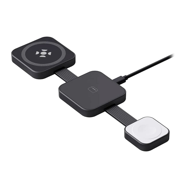 Carregador Por Inducao Fortrek IHC3, 3 em 1, Wireless, Preto, 86966