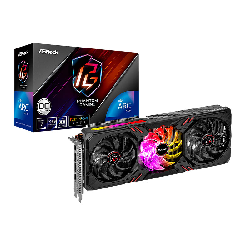 Placa de Video ASRock Intel ARC A770 Phantom Gaming OC, 16GB, GDDR6, 256-bit, 90-GA4KZZ-00UANF - miniatura 3
